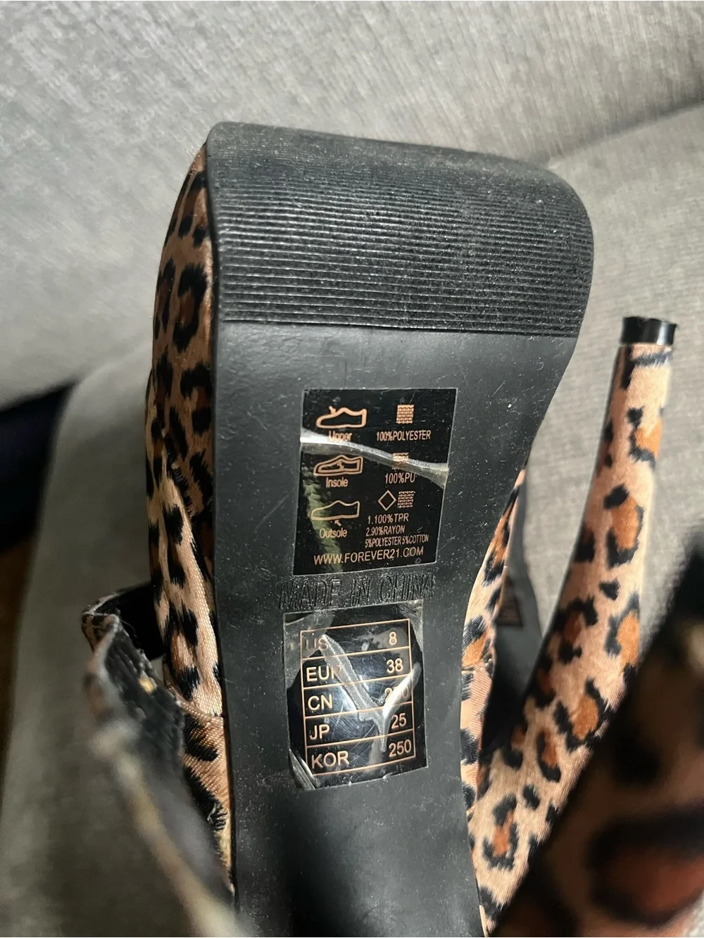 Forever 21 Leopard-Print Cross Strap Heels - Brown & Black